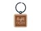 Inspirational The Light Shines in the Darkness Bible Verse Engraved Wood Square Keychain Tag Charm